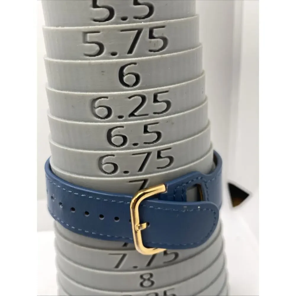 Freestyle Shark Rosegold Rhinestone Blue Leather Band Surfing Watch New Battery